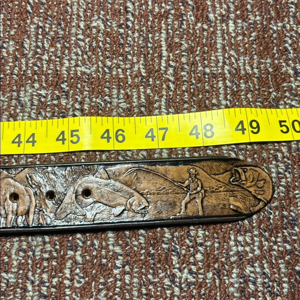 Artec Canada men’s embossed leather belt (no buckle) men’s fishing hunting belt